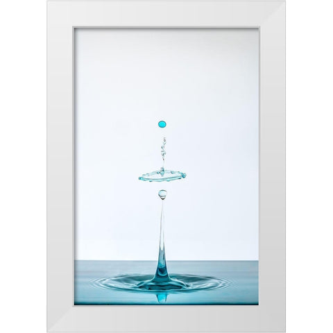 Drop White Modern Wood Framed Art Print by Prieto, Adamo