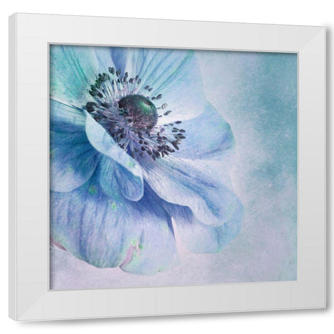 Shades Of Blue White Modern Wood Framed Art Print by Wettstein, Priska