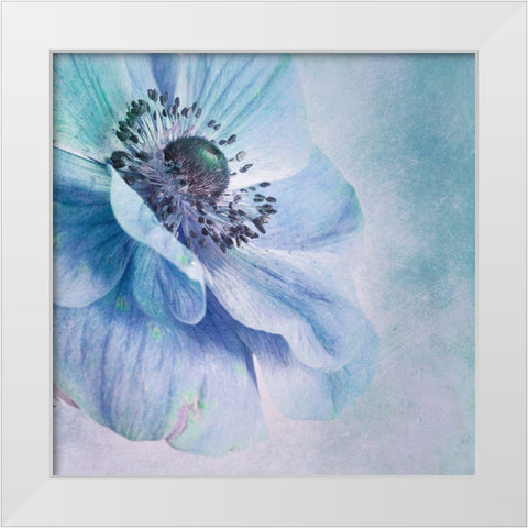 Shades Of Blue White Modern Wood Framed Art Print by Wettstein, Priska