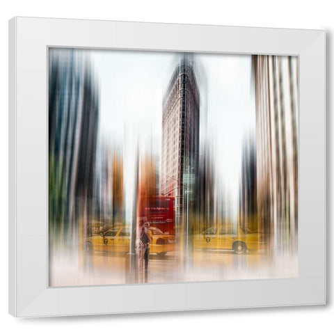 Flatiron White Modern Wood Framed Art Print by Chiriaco, Carmine