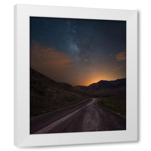 Dirt Road White Modern Wood Framed Art Print by BS., Dani