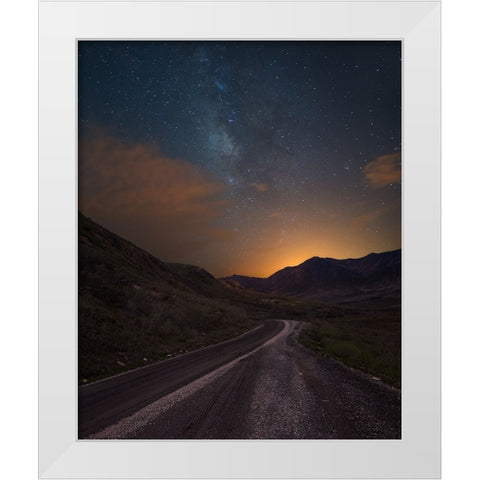 Dirt Road White Modern Wood Framed Art Print by BS., Dani