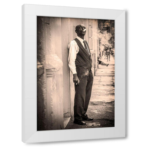 Street Cigar White Modern Wood Framed Art Print by Wride, Linda