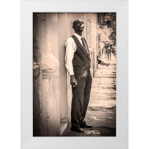 Street Cigar White Modern Wood Framed Art Print by Wride, Linda