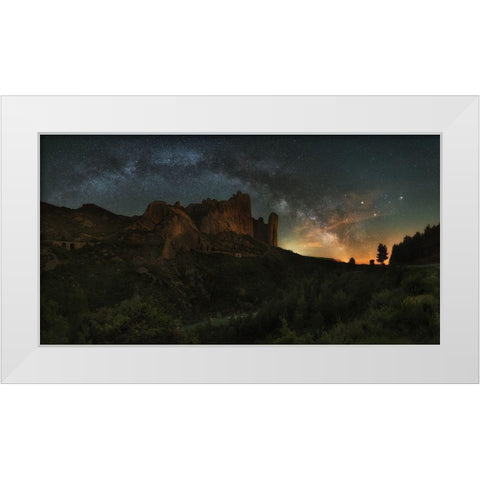 Los Mallos White Modern Wood Framed Art Print by Martin Castan, David