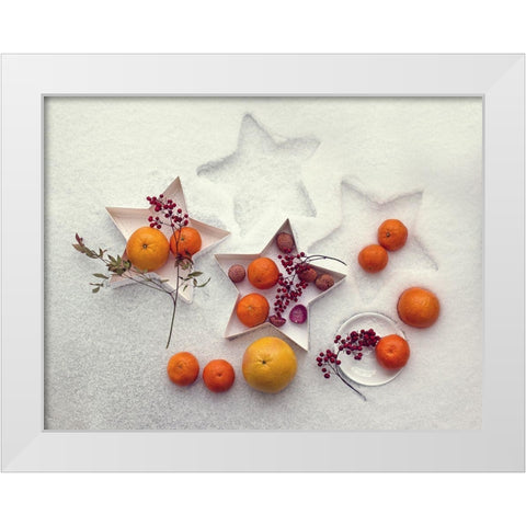Snow Still Life White Modern Wood Framed Art Print by Lazarov, Dimitar