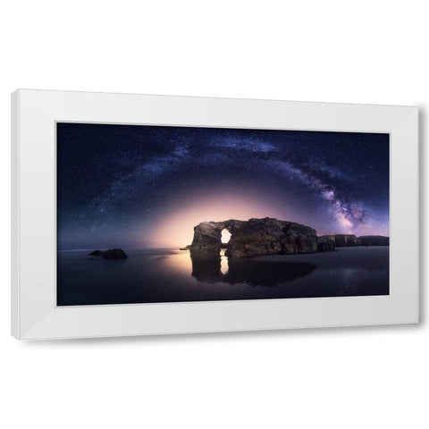 Arcos Naturales White Modern Wood Framed Art Print by F. Turienzo, Carlos