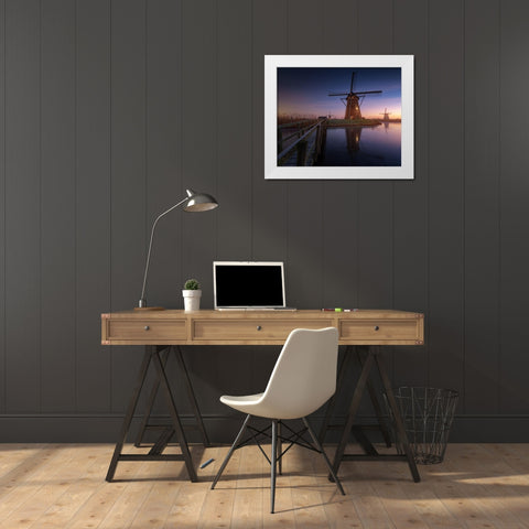 Kinderdijk 2 White Modern Wood Framed Art Print by Pablo De, Juan