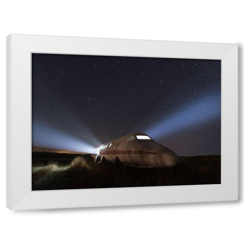 Plane Wreck White Modern Wood Framed Art Print by Lindsten, Christian