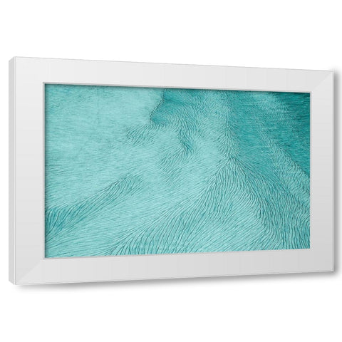 Cracks White Modern Wood Framed Art Print by Elena, Raceala