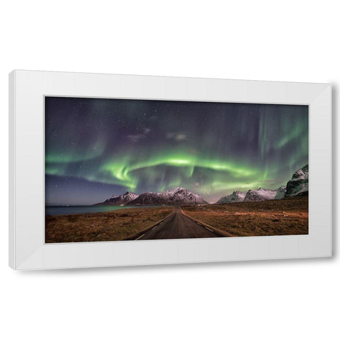 Road To Boreal White Modern Wood Framed Art Print by Perdomo, Pablo