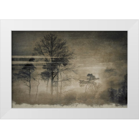 Old Postcard White Modern Wood Framed Art Print by Talen, Nel