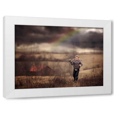 After The Storm White Modern Wood Framed Art Print by Whitehead, Annie