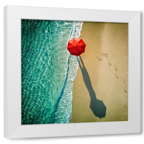 . Deep Water . White Modern Wood Framed Art Print by Ambra