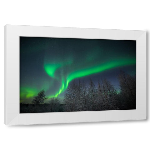 Aurora Split White Modern Wood Framed Art Print by Leske, Mike