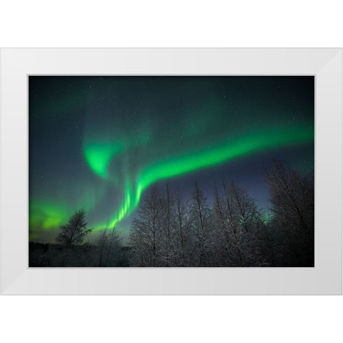 Aurora Split White Modern Wood Framed Art Print by Leske, Mike