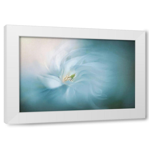 Serene White Modern Wood Framed Art Print by Parker, Jacky