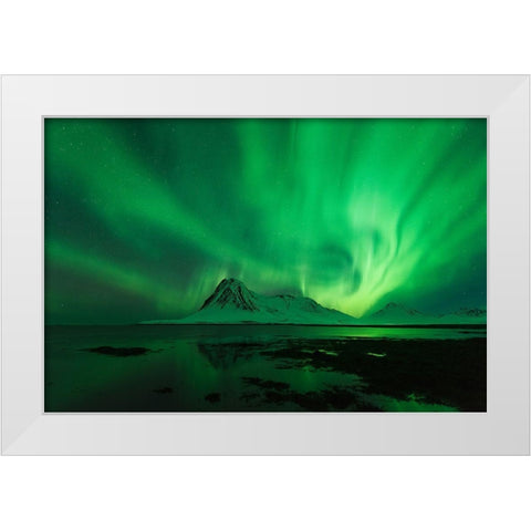 Untitled White Modern Wood Framed Art Print by Martin Castan, David