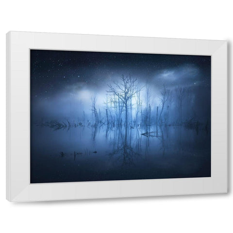 Stranger Things White Modern Wood Framed Art Print by Lindsten, Christian