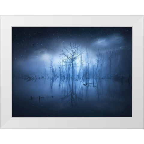 Stranger Things White Modern Wood Framed Art Print by Lindsten, Christian