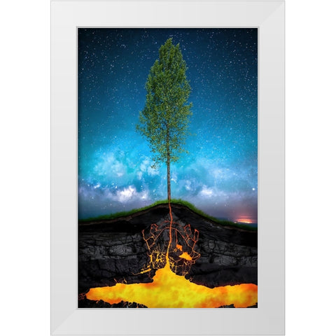 Emerging Spring White Modern Wood Framed Art Print by Bernardino Coelho, Antonio
