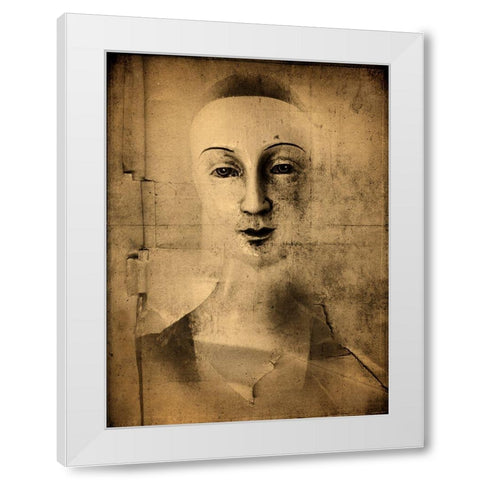La Couteriere Fille White Modern Wood Framed Art Print by Hummel, Jeffrey