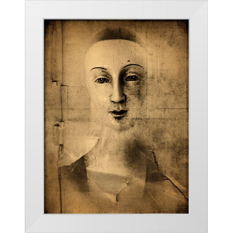 La Couteriere Fille White Modern Wood Framed Art Print by Hummel, Jeffrey