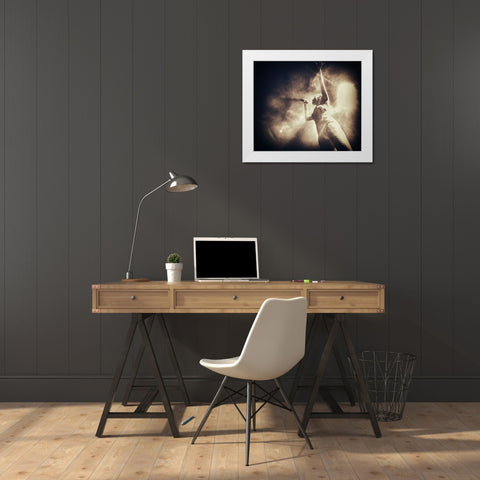 Joy #004 White Modern Wood Framed Art Print by Samuelsson, Anders