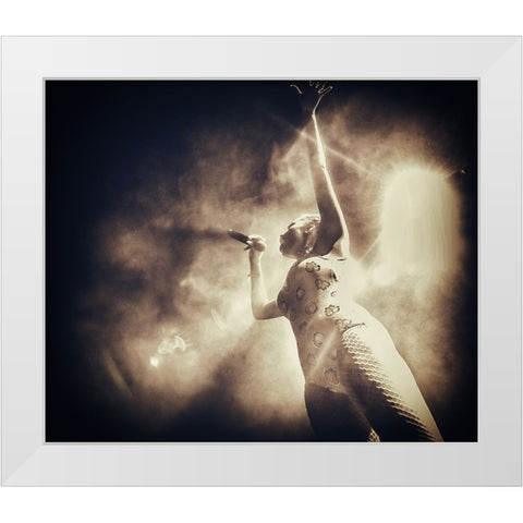 Joy #004 White Modern Wood Framed Art Print by Samuelsson, Anders