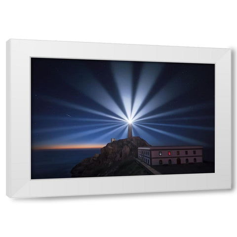 Light The Night White Modern Wood Framed Art Print by F. Turienzo, Carlos