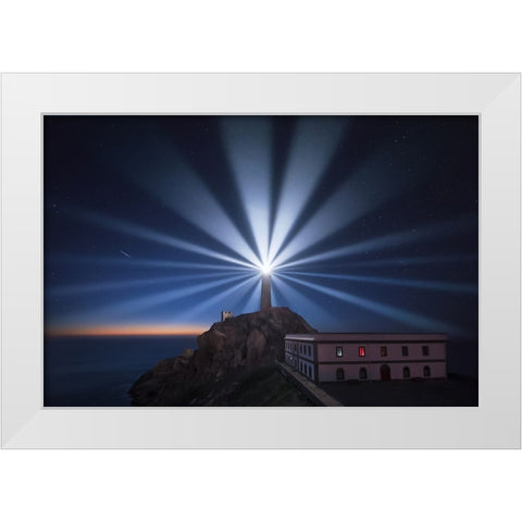 Light The Night White Modern Wood Framed Art Print by F. Turienzo, Carlos