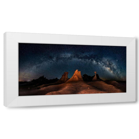 Three Wise Men White Modern Wood Framed Art Print by Zhu, Hua
