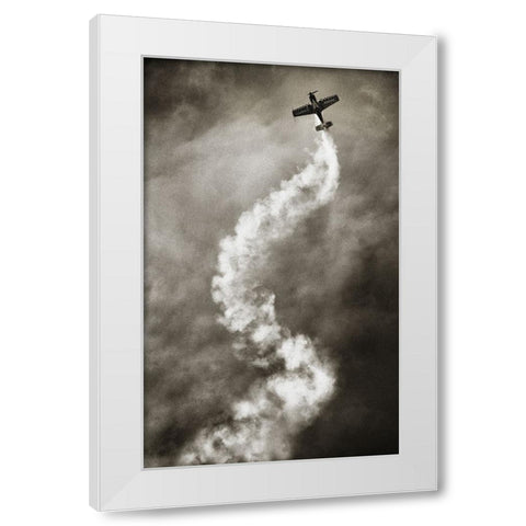 Aviation Dna White Modern Wood Framed Art Print by Reinders, Riekus