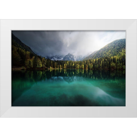 Menta. White Modern Wood Framed Art Print by Pablo De, Juan