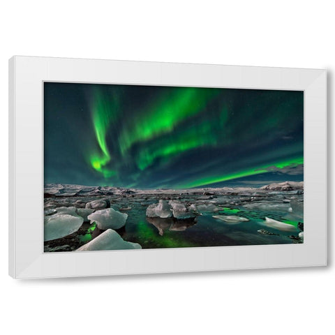 Ice Lake White Modern Wood Framed Art Print by Zhu, Hua