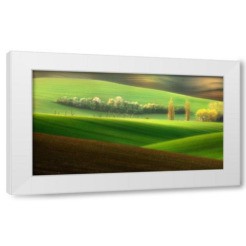 Sisters... White Modern Wood Framed Art Print by Browko, Krzysztof