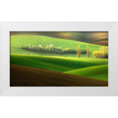 Sisters... White Modern Wood Framed Art Print by Browko, Krzysztof