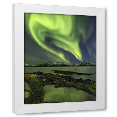 The Aliensaas Head White Modern Wood Framed Art Print by Smid Master, Jan