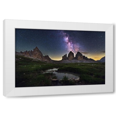 Tre Cime Di Lavaredo White Modern Wood Framed Art Print by Krivec, Ales