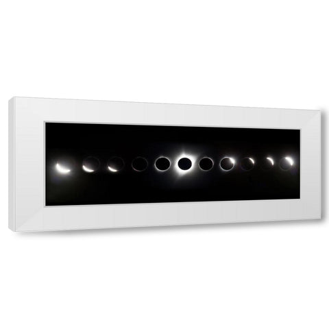 The Path Of Totality White Modern Wood Framed Art Print by Ianulionoc, Vadim