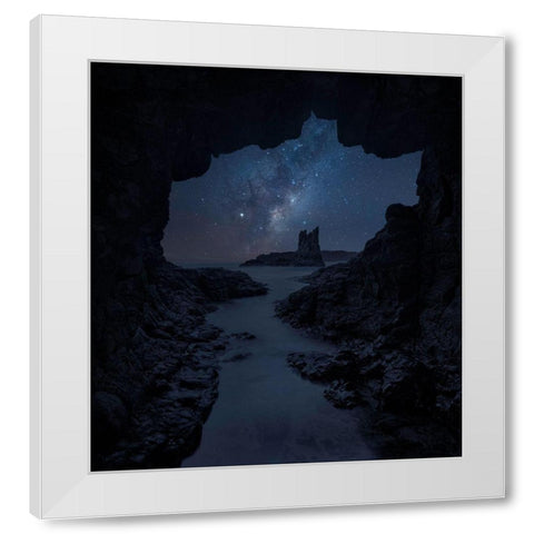 Cathedral Rock White Modern Wood Framed Art Print by Zhu, Jingshu
