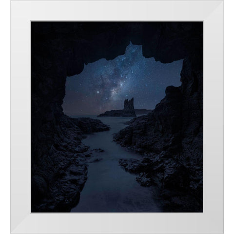 Cathedral Rock White Modern Wood Framed Art Print by Zhu, Jingshu