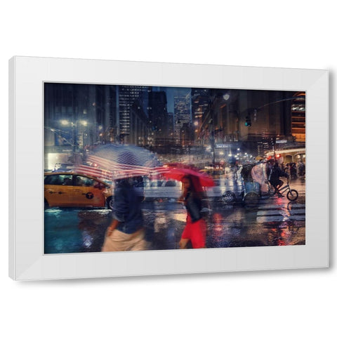 NYC 5 White Modern Wood Framed Art Print by Della Latta, Massimo