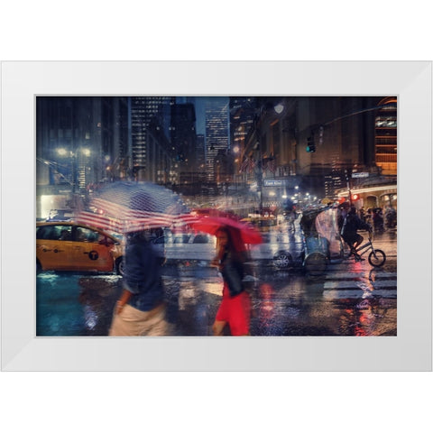 NYC 5 White Modern Wood Framed Art Print by Della Latta, Massimo