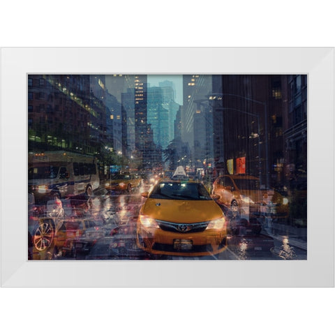 NYC 4 White Modern Wood Framed Art Print by Della Latta, Massimo