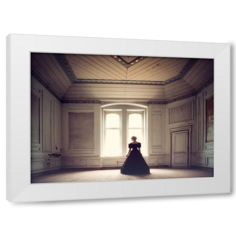 Thinloth White Modern Wood Framed Art Print by Russocka, Magdalena