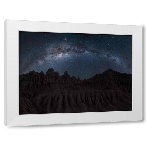 Ancient Land White Modern Wood Framed Art Print by Zhu, Jingshu