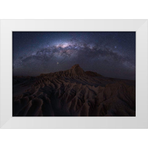 Mungo National Park White Modern Wood Framed Art Print by Zhu, Jingshu