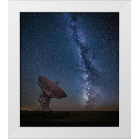 Contact White Modern Wood Framed Art Print by Zheng, Michael