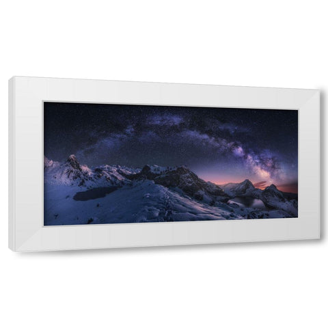 Entrelagos White Modern Wood Framed Art Print by F. Turienzo, Carlos